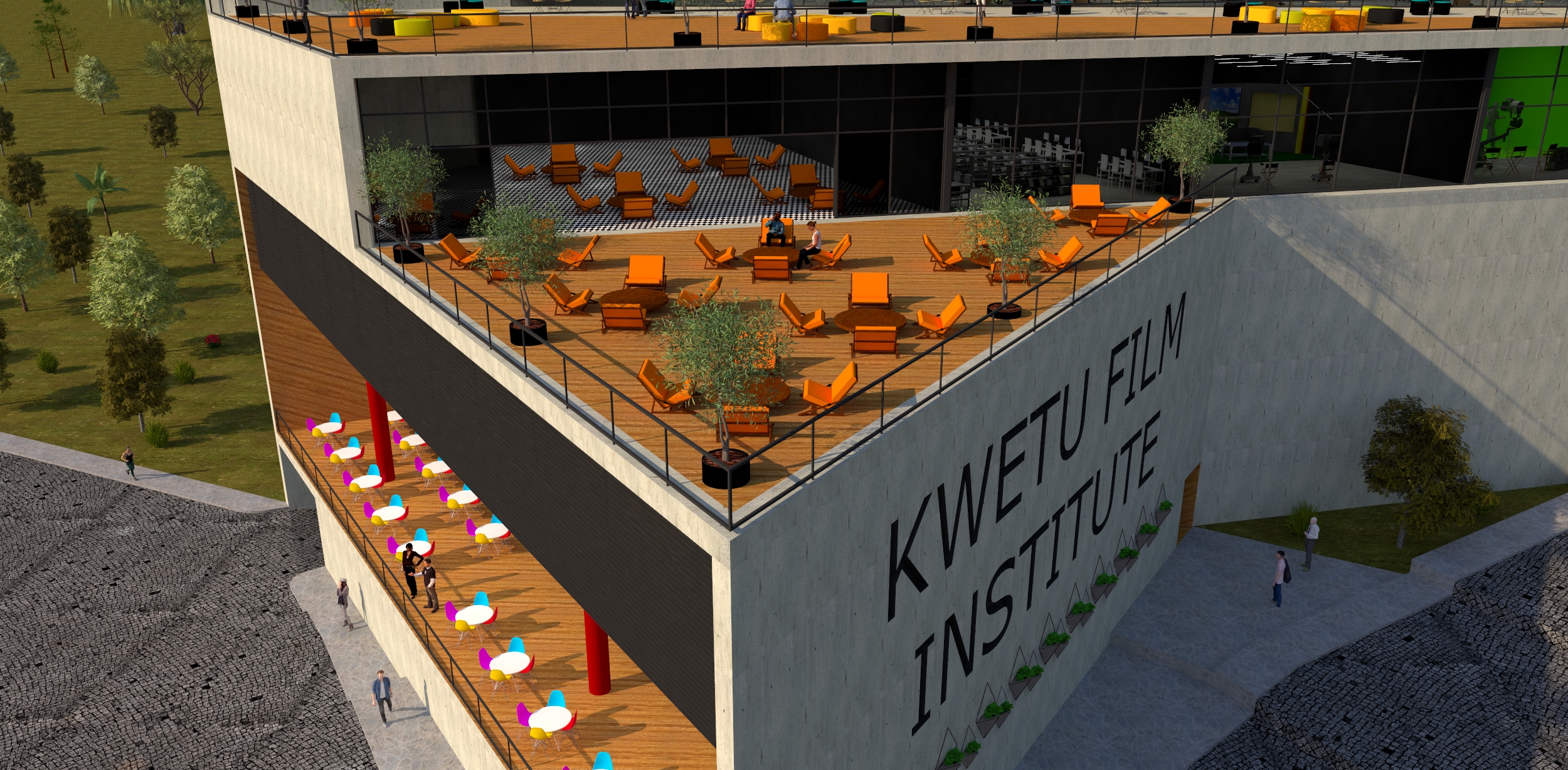 热带气候下的半开放式影院设计——以 Rwanda 的 King's Palace 为灵感-18