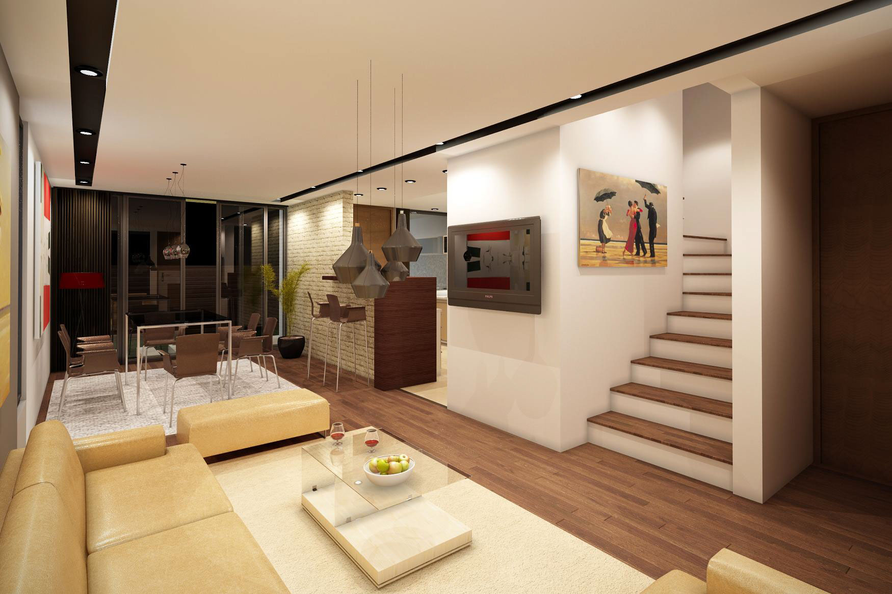 现代简约客厅设计案例-13