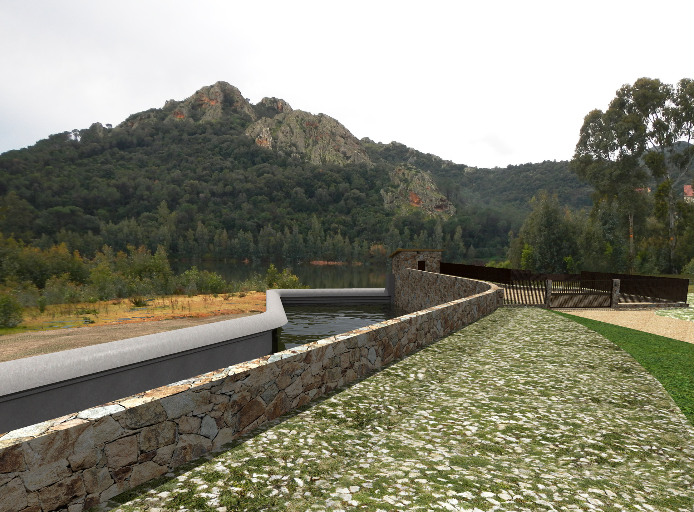 保护 Poggio dei Pini 大坝的景观规划-0