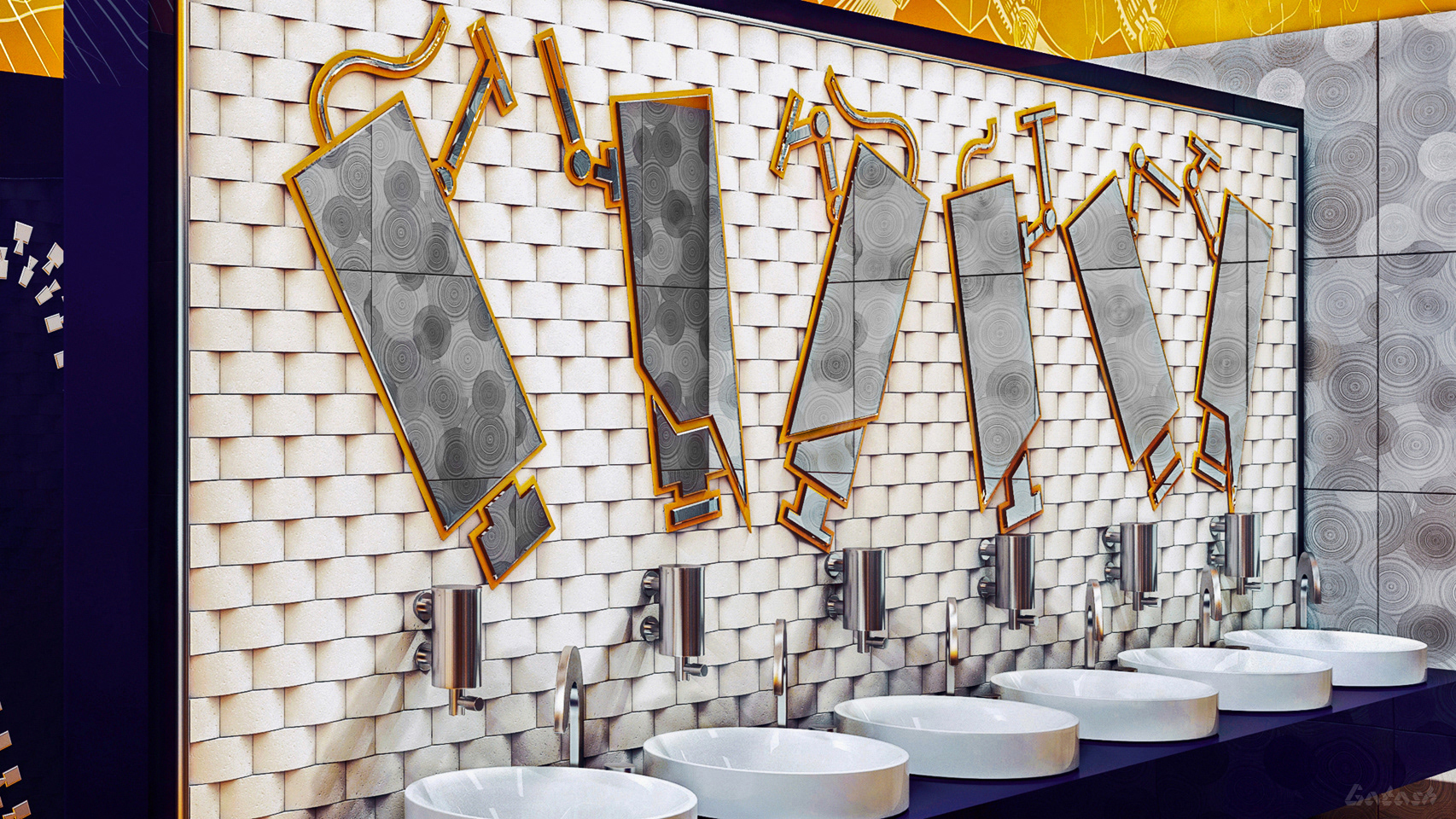 雅致简约的公共卫生间设计-2