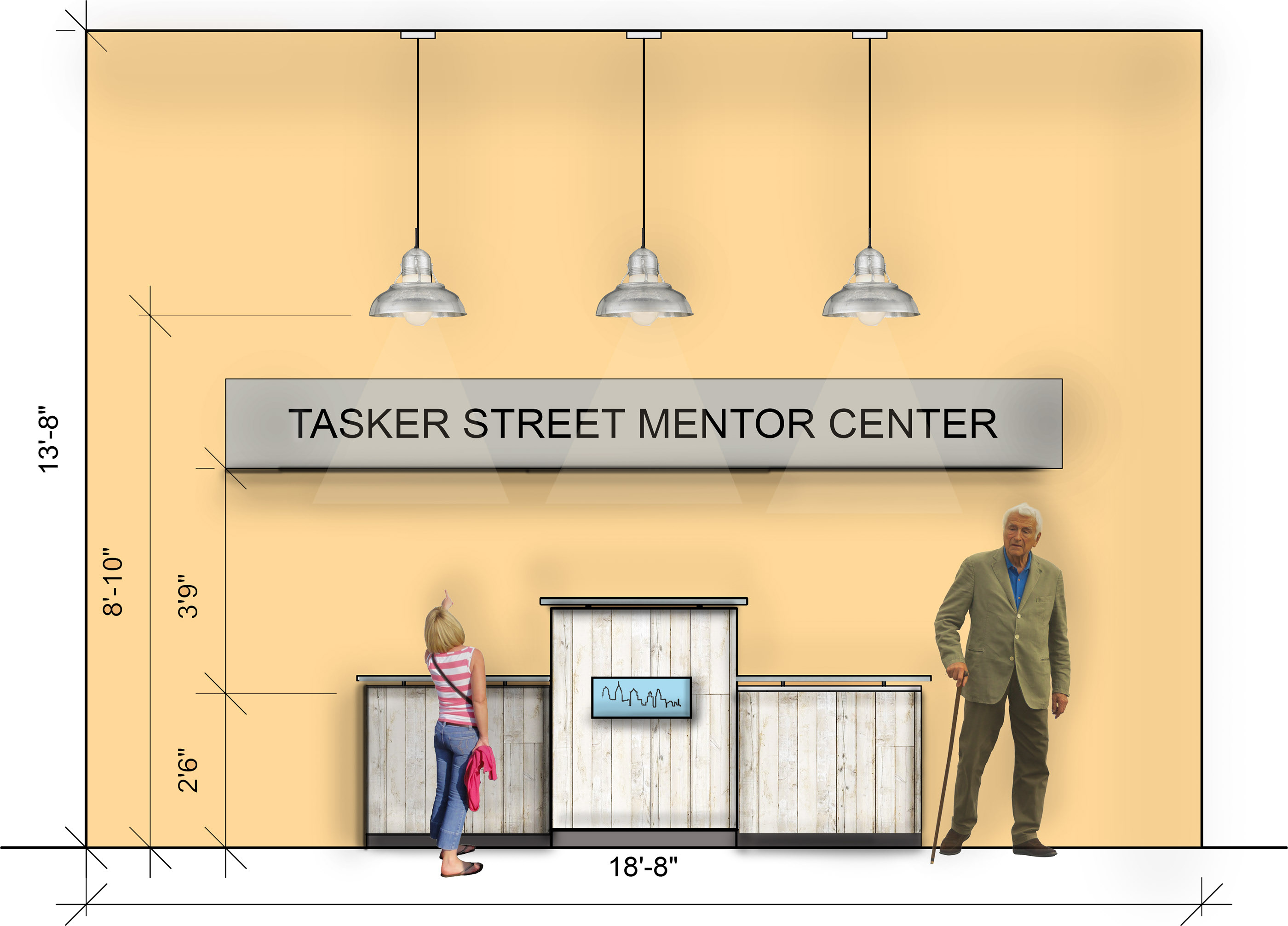 Tasker Street mentor center | 橙蓝灰三色打造温馨老少共享空间-12