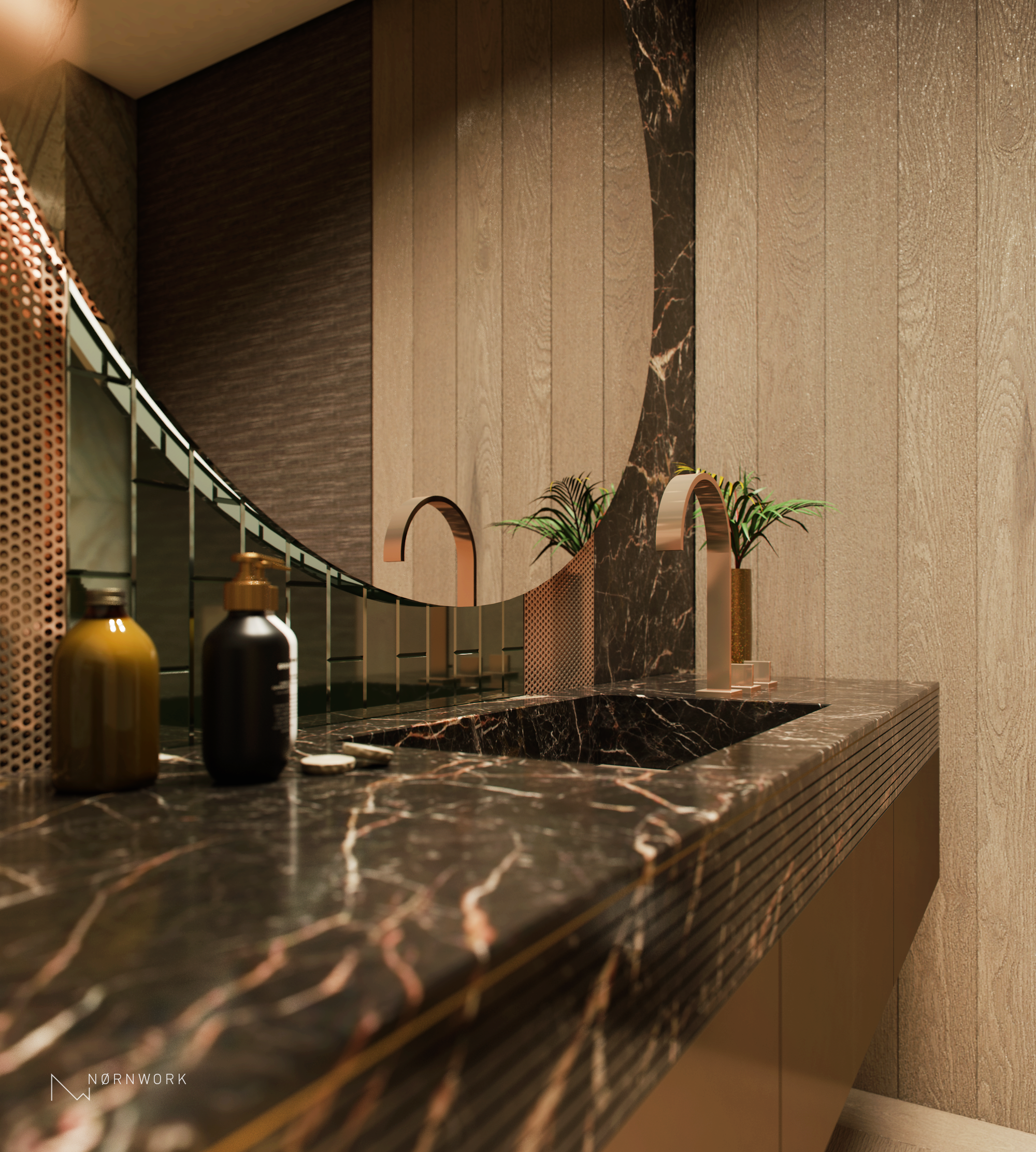 温馨浴室设计 | 伊斯坦布尔 Camlica 的 5.7 平米卫浴空间-7