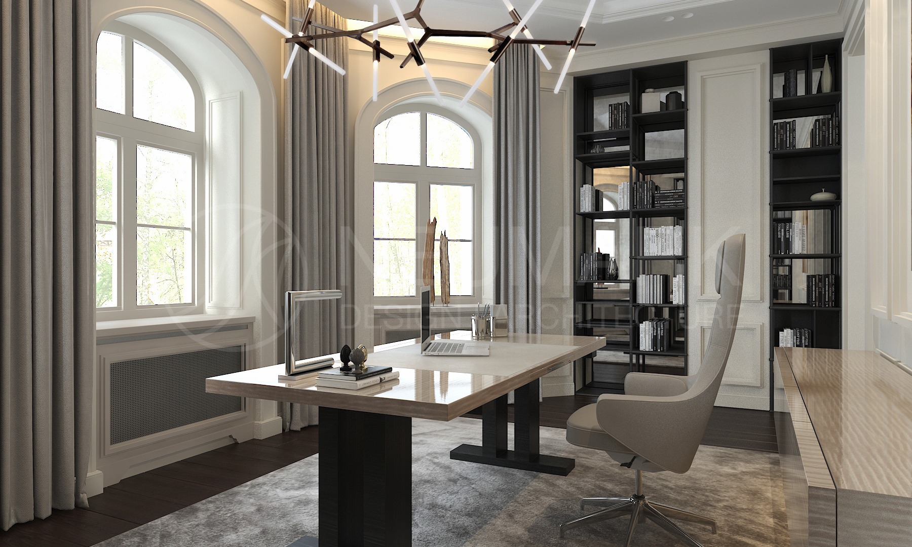 莫斯科英伦风豪华别墅设计-22