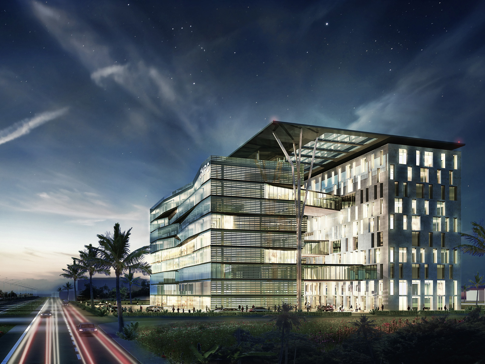 Ghana 国家石油公司总部 | 绿色办公空间的典范-1