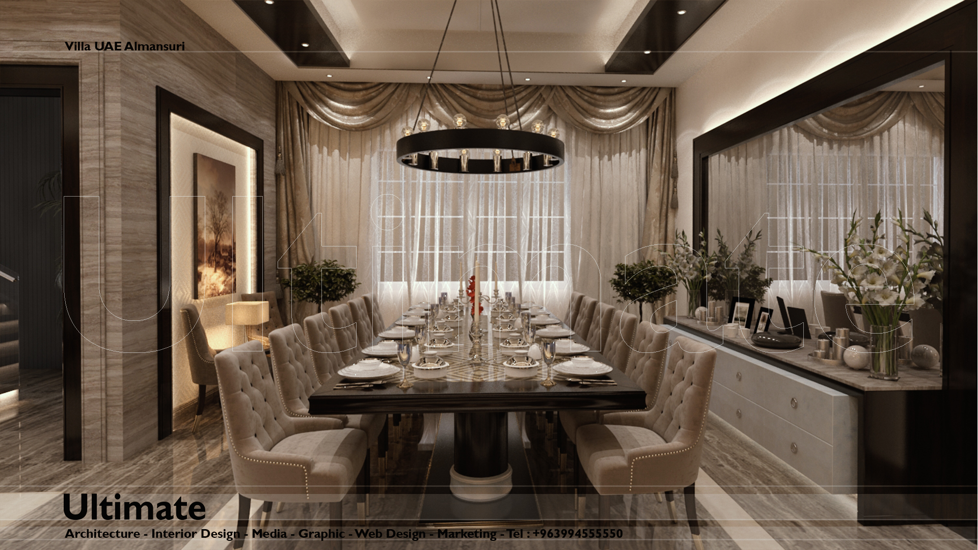 阿联酋 Almansuri 别墅室内设计案例分析-5