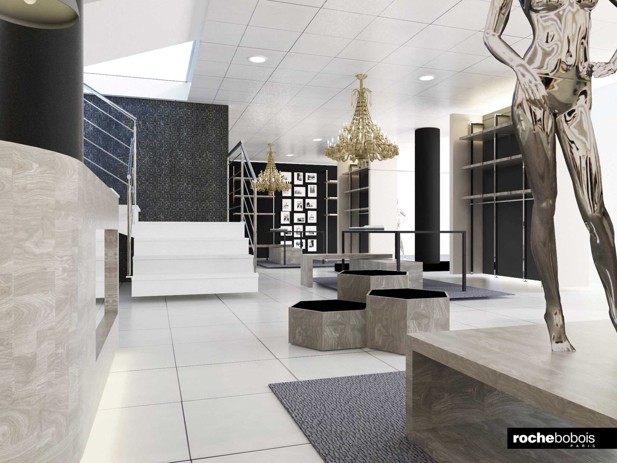 三层 600 平米展示空间的室内设计佳作-10