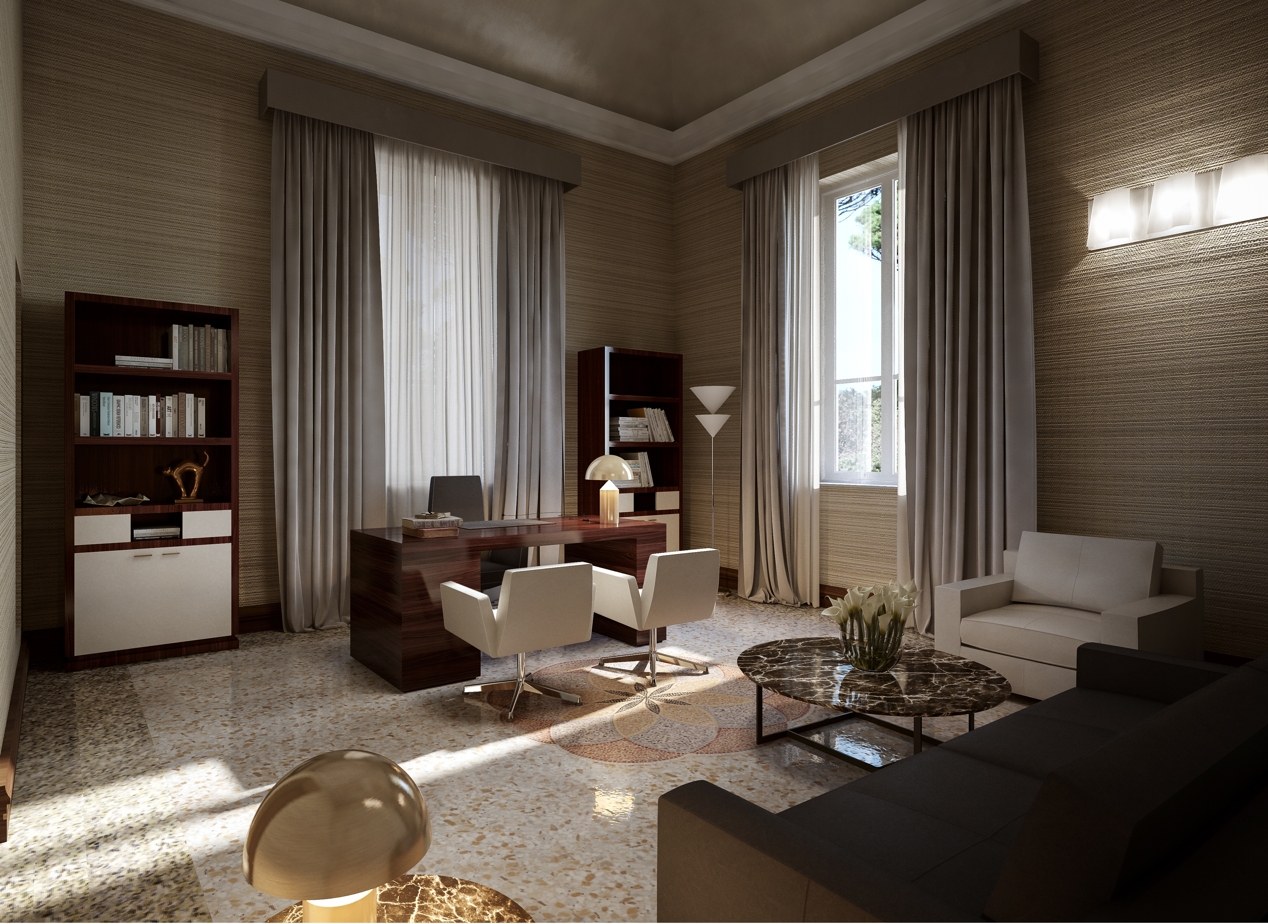 意大利罗马使馆别墅室内设计-33