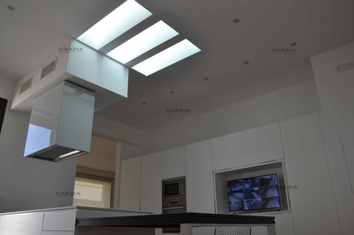 严苛现代厨房，木纹质感白橡木开放式厨房台面-4