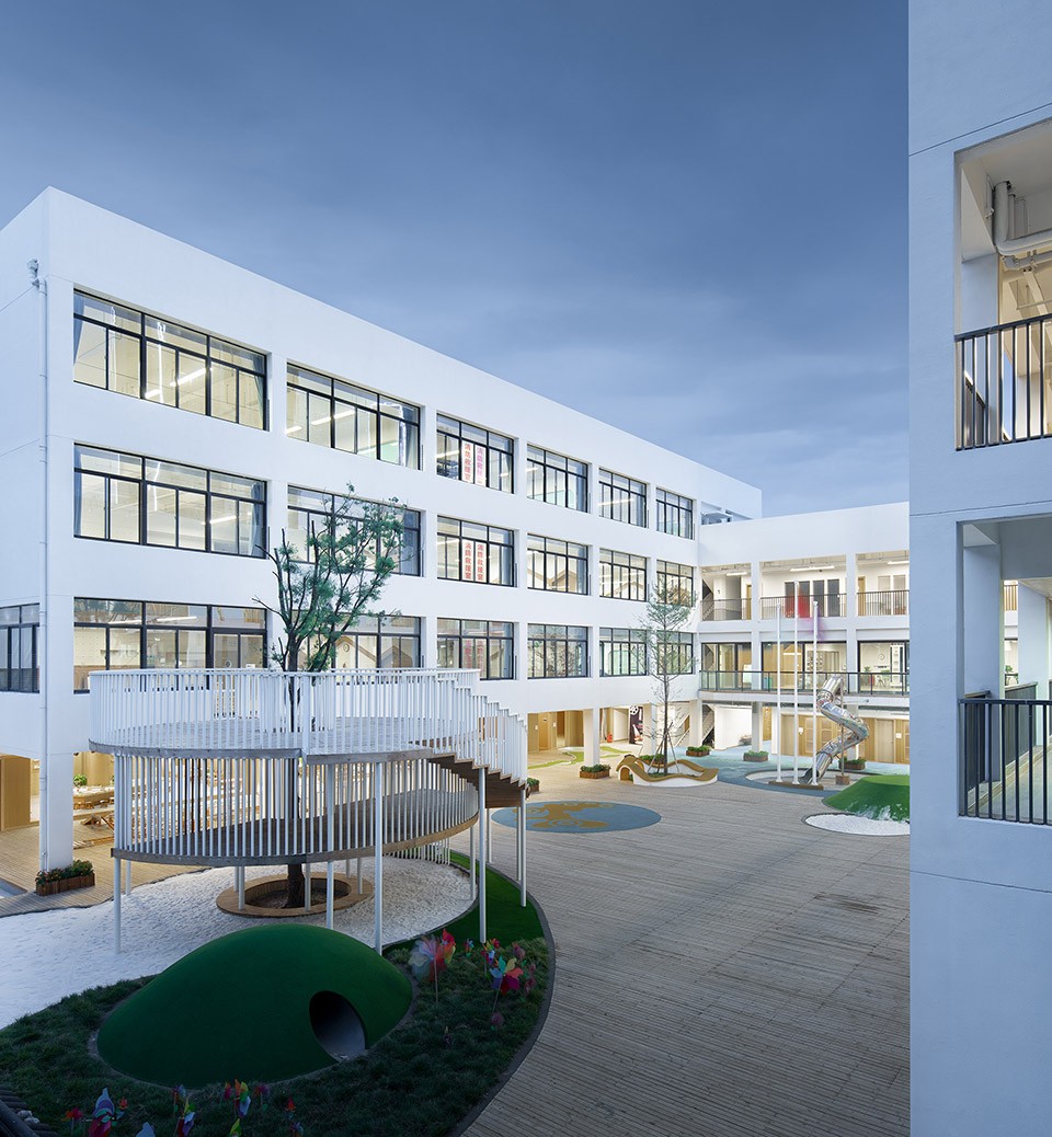 湖北十堰 A+自然幼儿园——自然、简约、童趣的空间设计-21