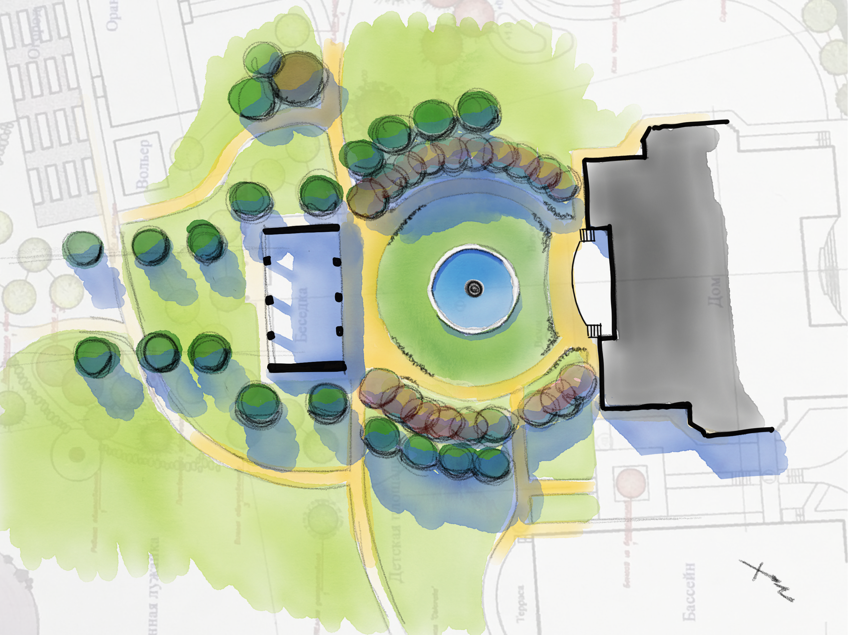 私人豪华花园设计概念-7