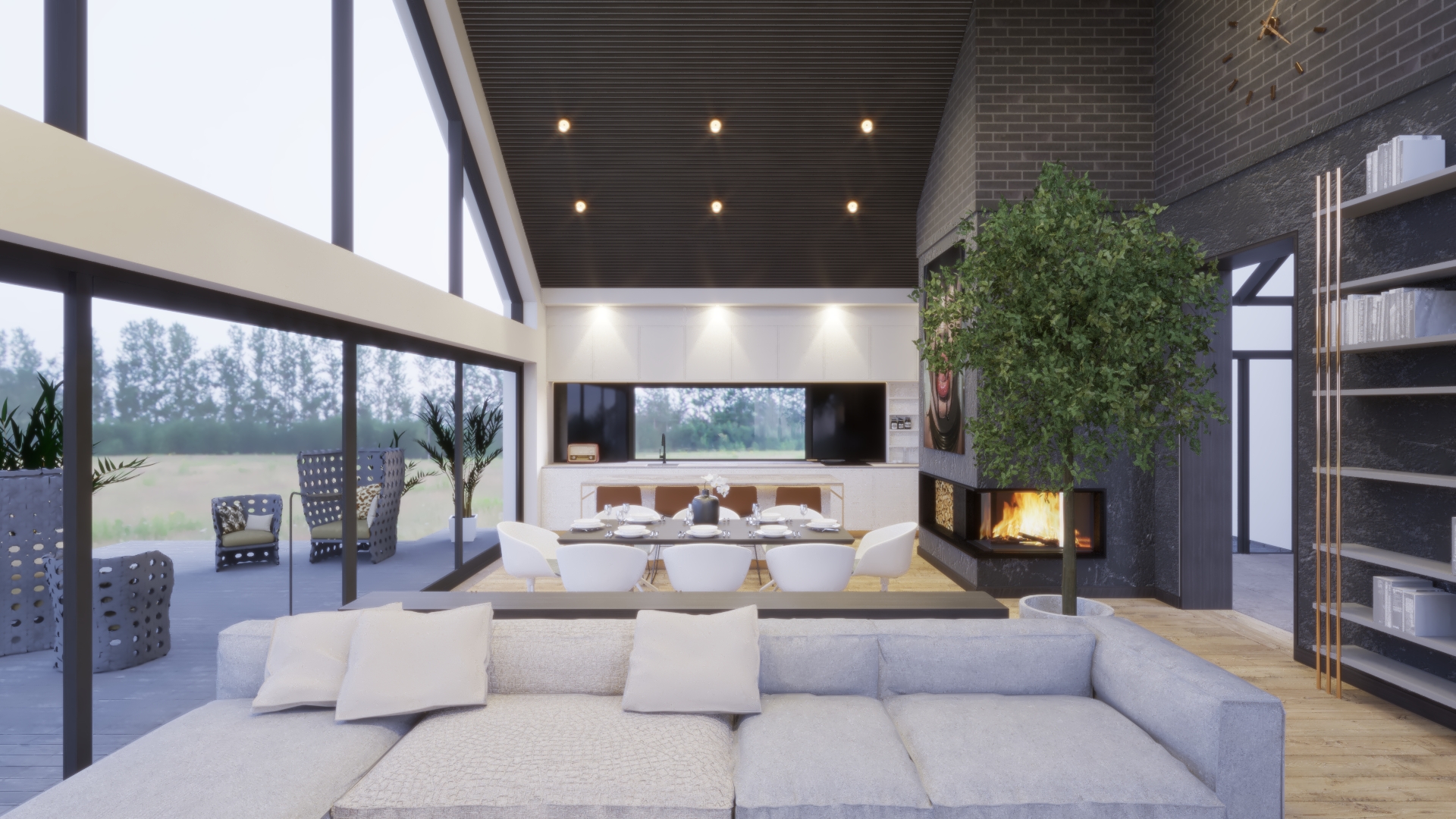 融合室内外环境的个性住宅-1