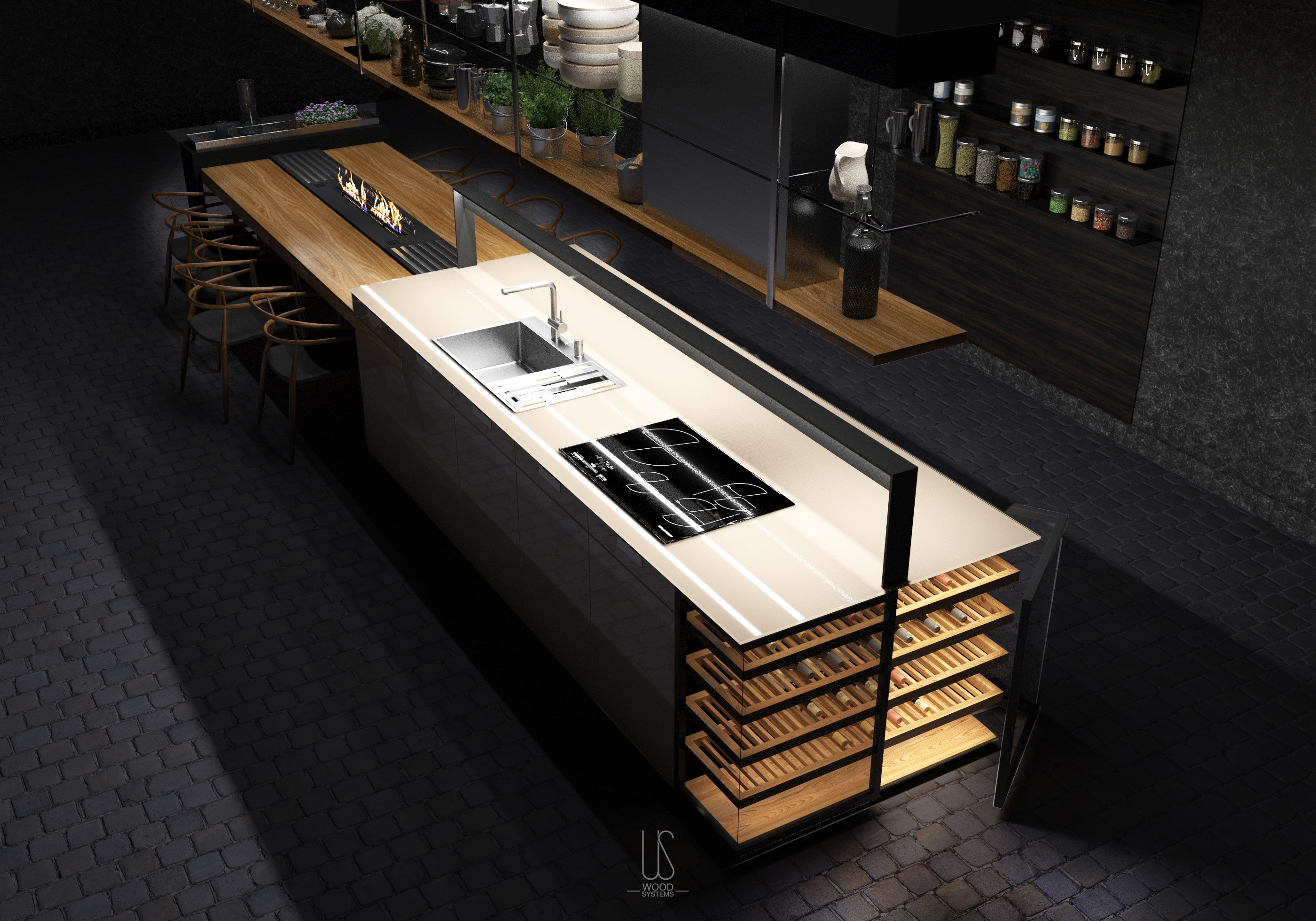 乌克兰现代厨房岛设计，打造温馨生活空间-7