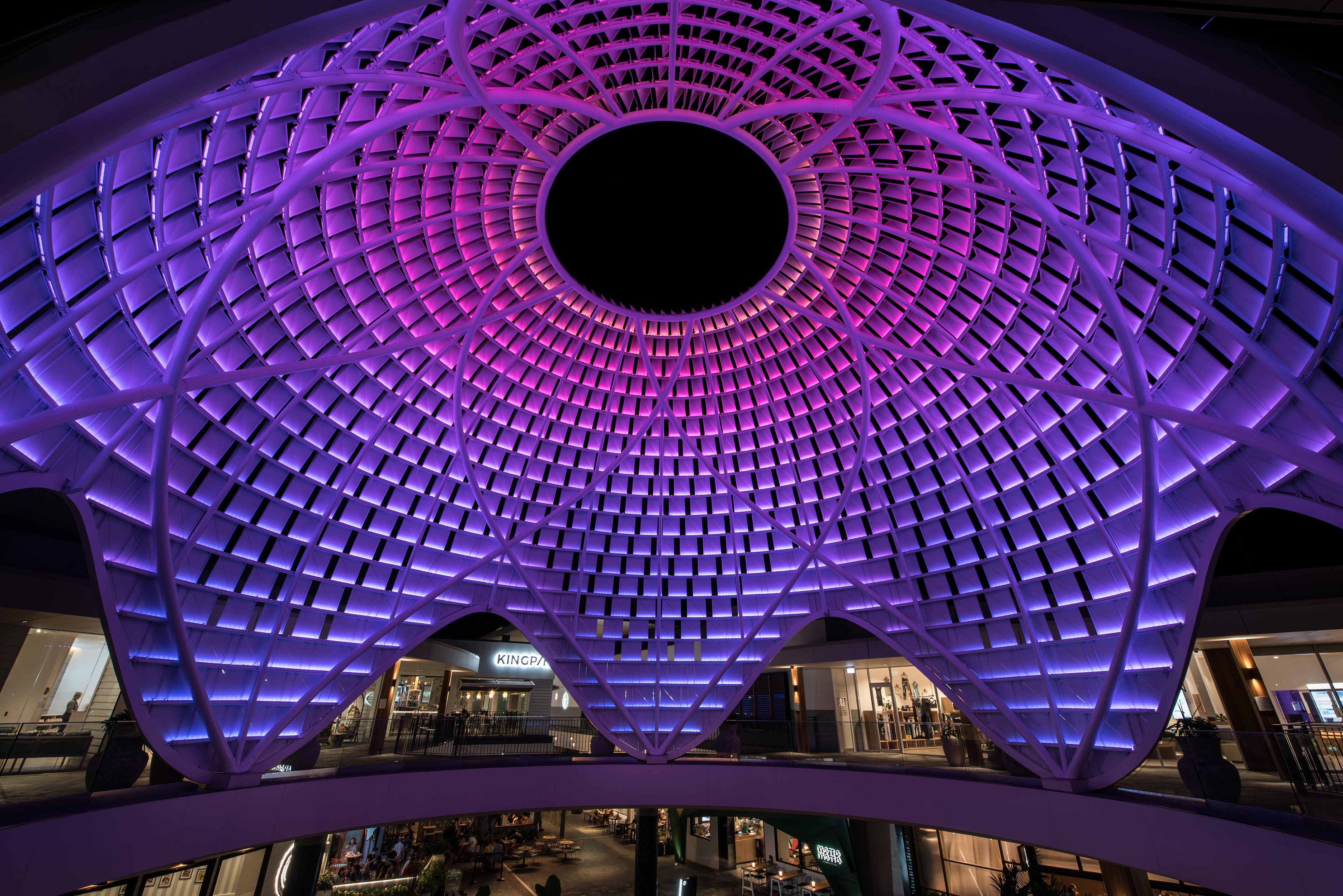 澳大利亚最大购物中心 Chermside 的创意遮阳结构照明设计-3