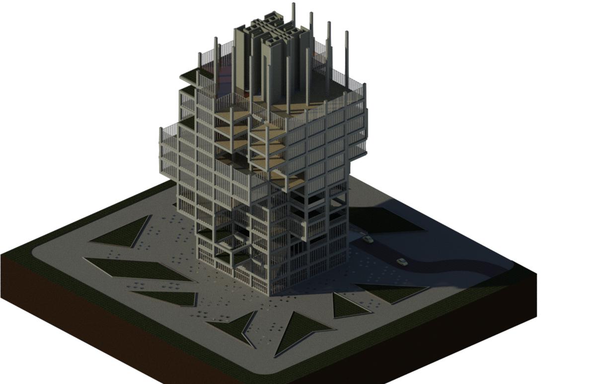 丹麦天空村 Rodovre 混合用途塔楼的 BIM 协调项目-21