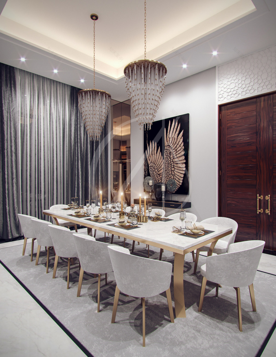 阿拉伯风格与现代艺术交融的奢华家居设计-1