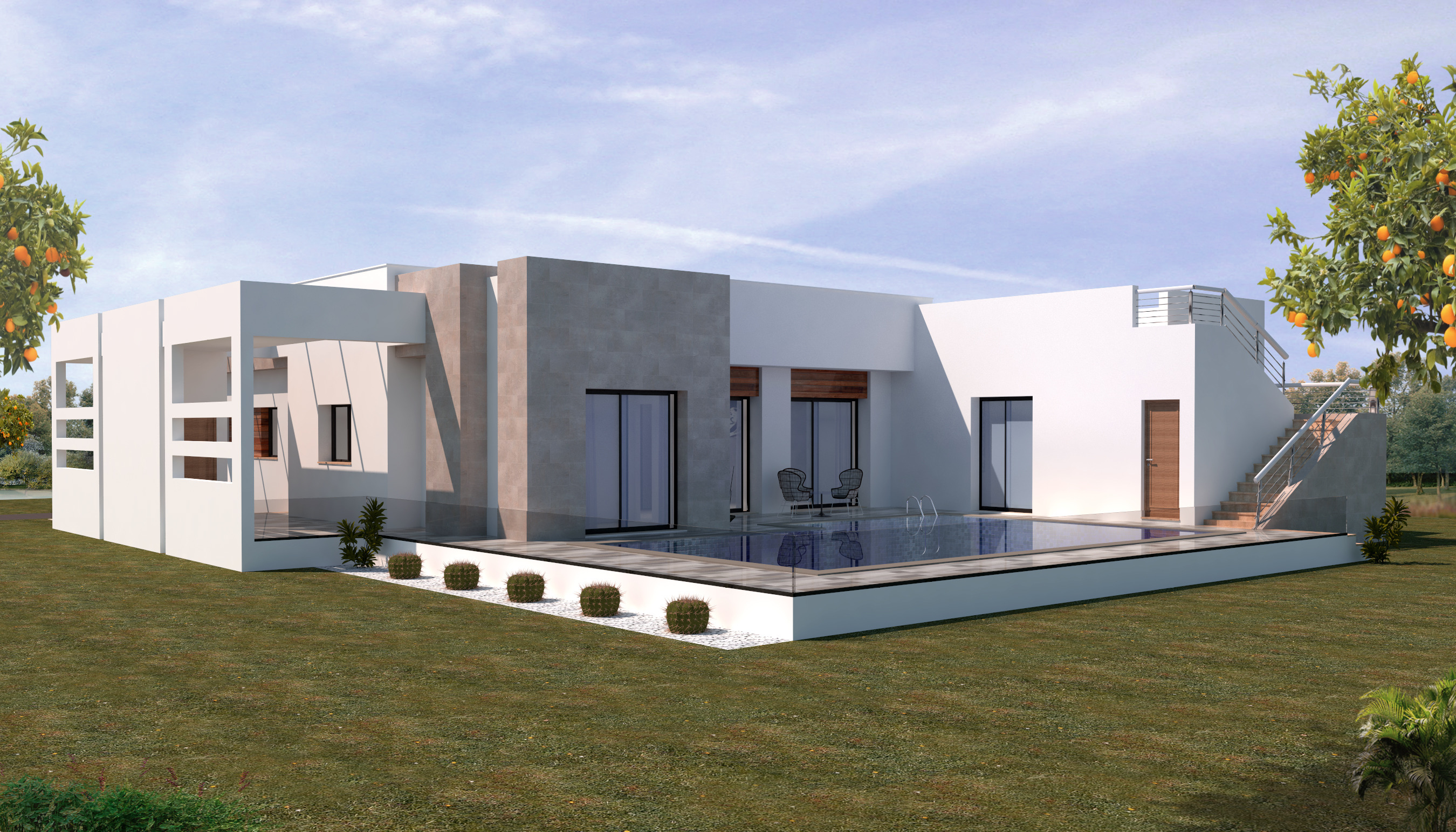 简约精致的橙园别墅设计-0