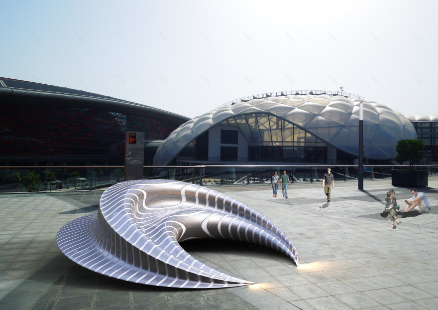 新月型公共座椅——现代建筑与室内空间的完美融合-10