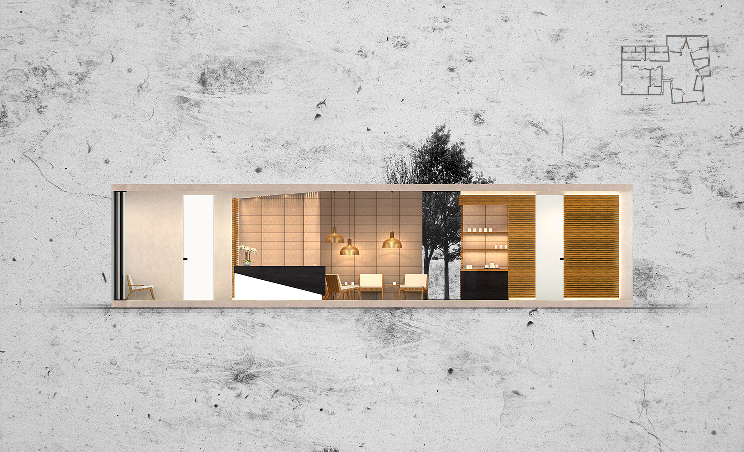 简约城市绿洲——246 平米 wellness 中心设计-6