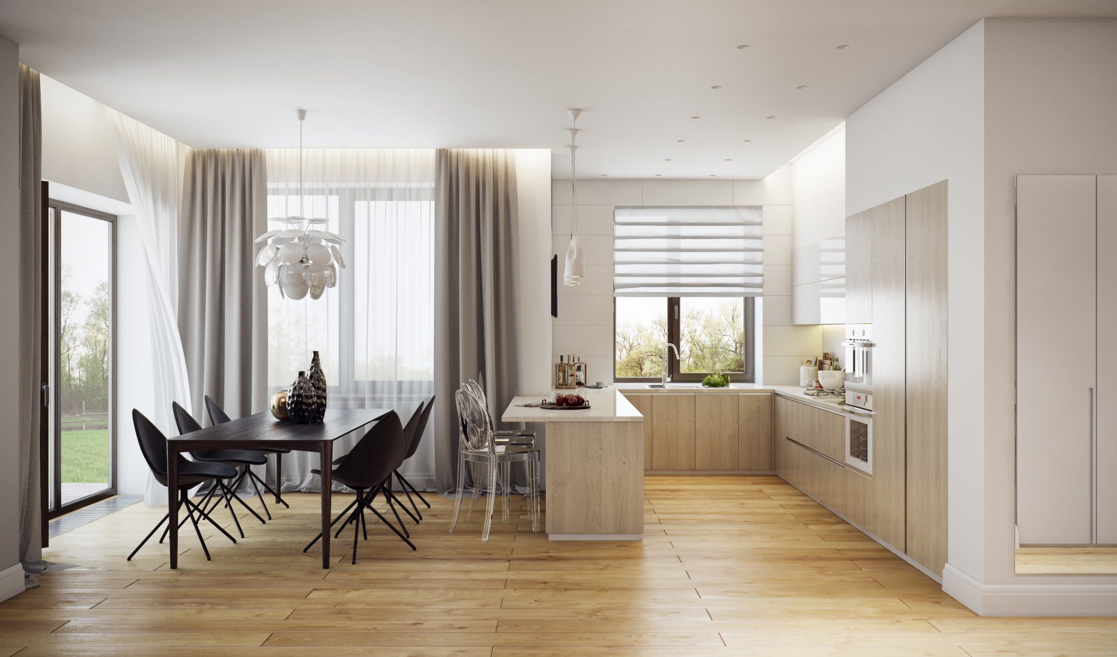 莫斯科郊区别墅时尚室内设计-11