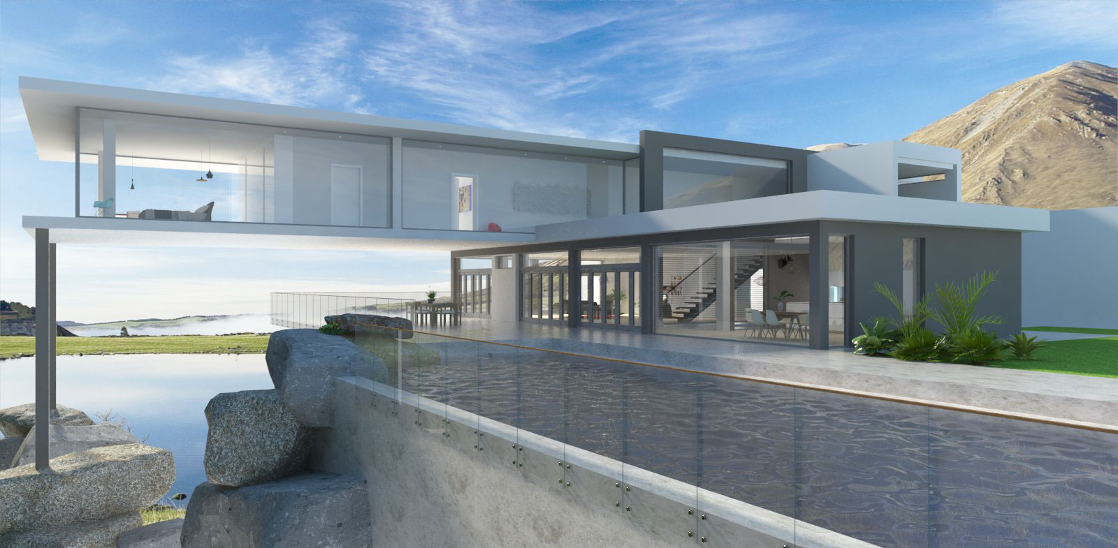 悬崖泳池现代宅，集装箱空间灵感-1