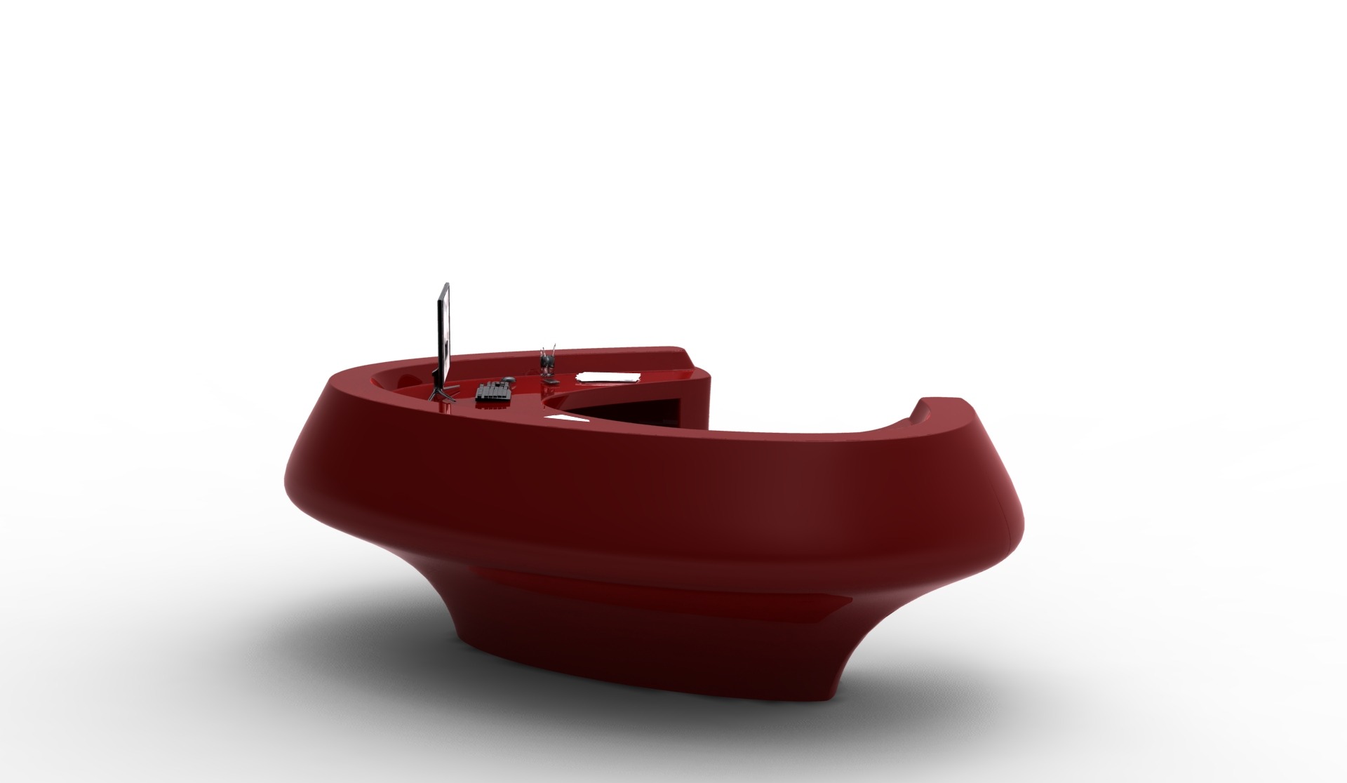 有机造型飞翼接待台-9