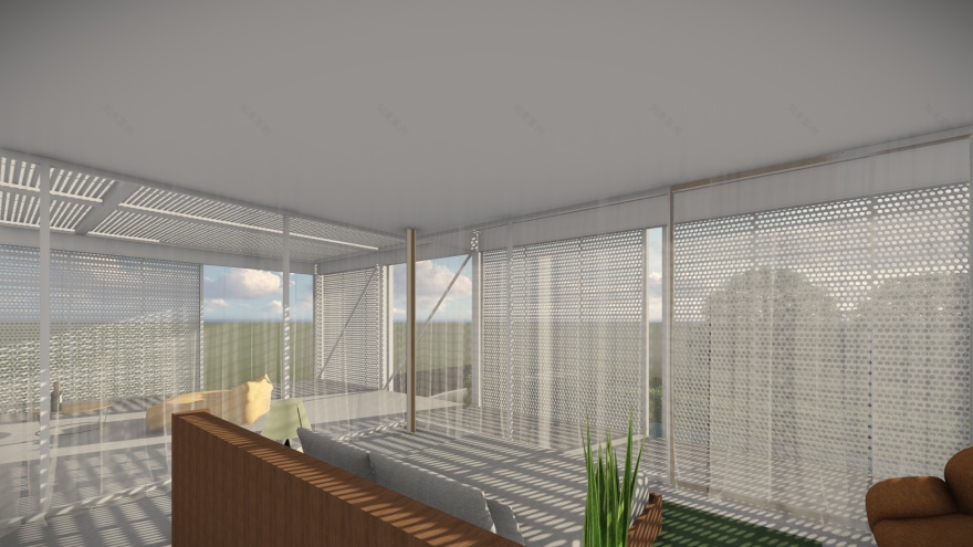 悬浮金属结构光影交织的宜居空间-11