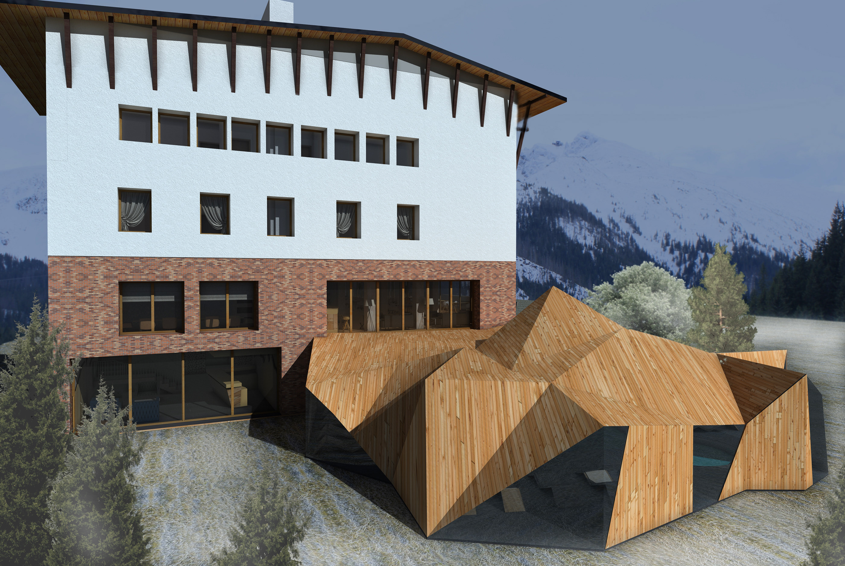 波兰山间酒店“Kalatówki”的现代传统融合设计-3