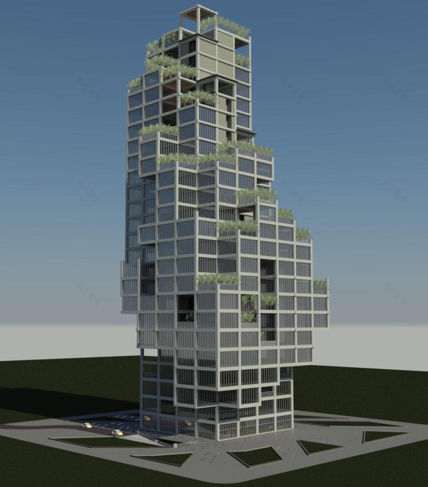 丹麦天空村 Rodovre 混合用途塔楼的 BIM 协调项目-27