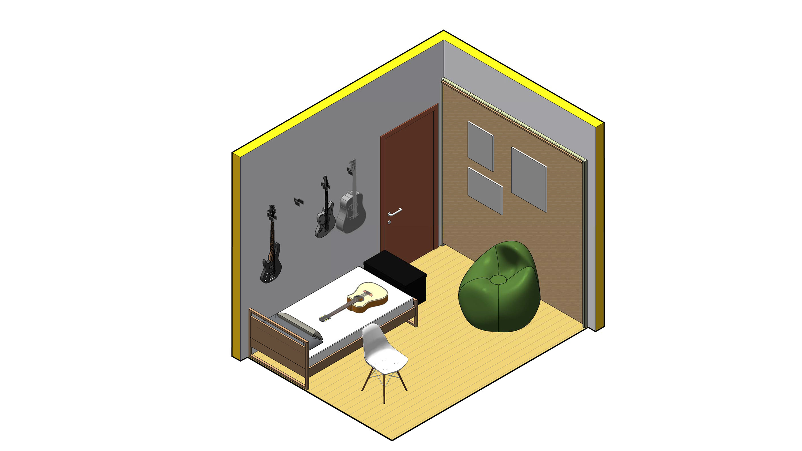 《七月四号室》——专为年轻程序员和音乐家打造的空间设计-9