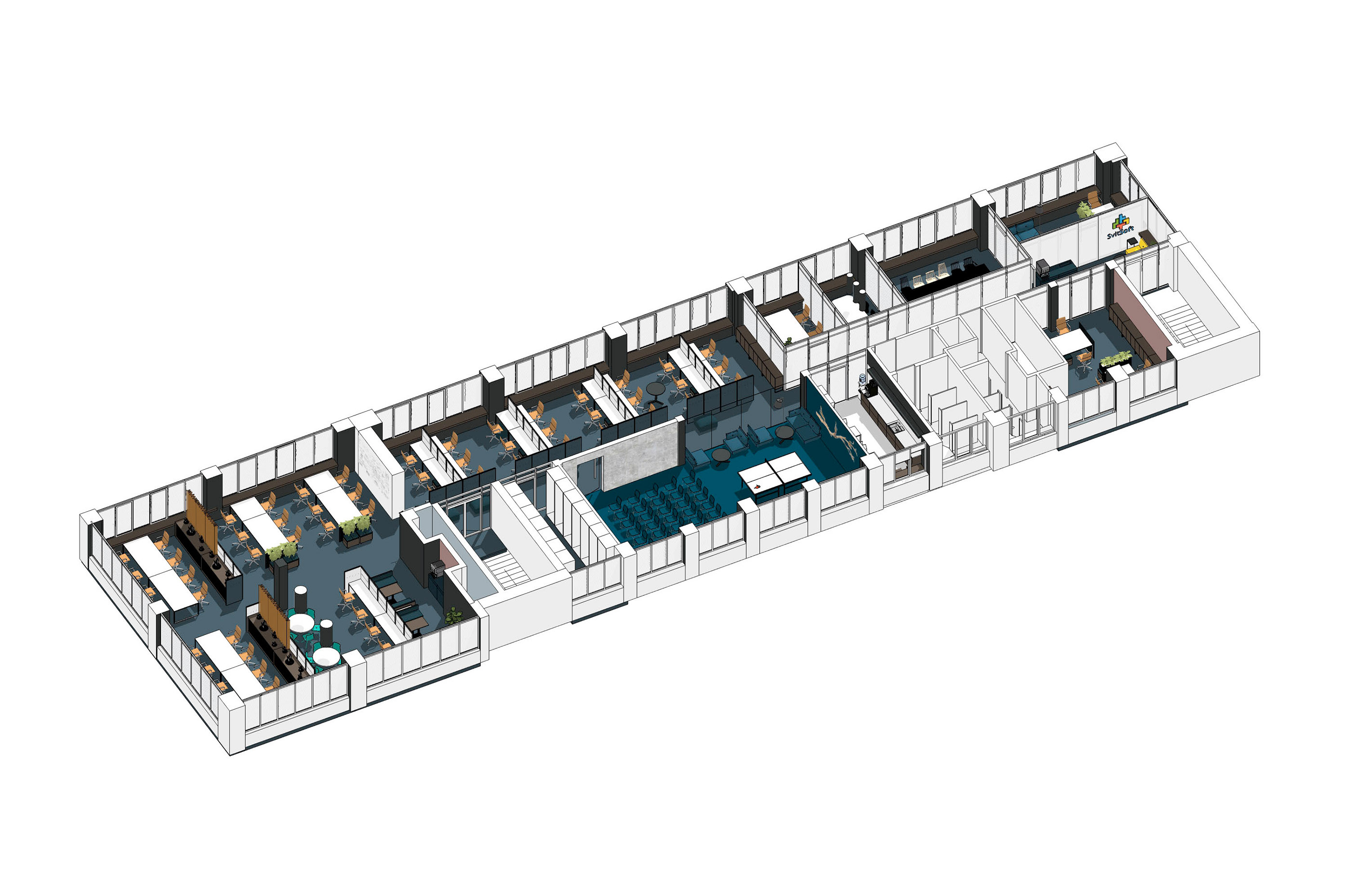 乌克兰 Svitsoft 软件公司人性化办公空间设计-17