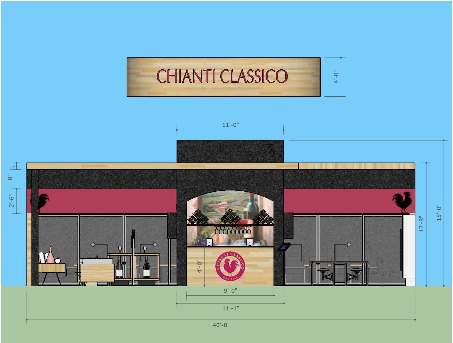 Chapman University 3D 渲染课程 40'·40'展览 booth 设计-1