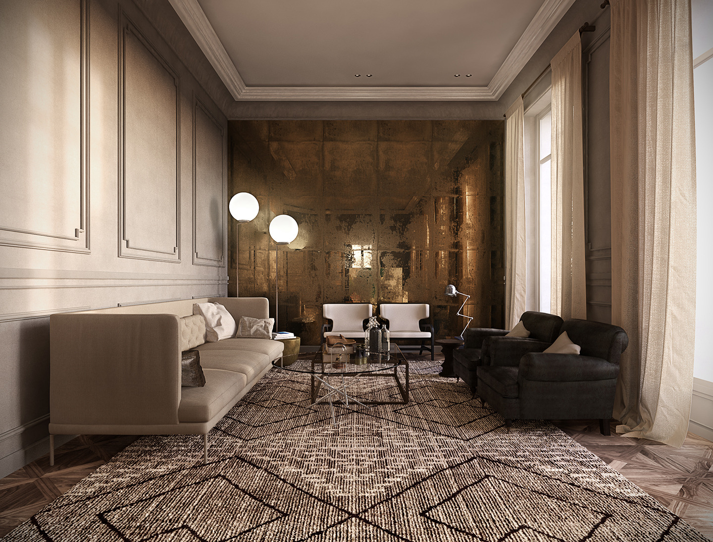 巴黎复式公寓 | 古老建筑中的现代居住艺术-5