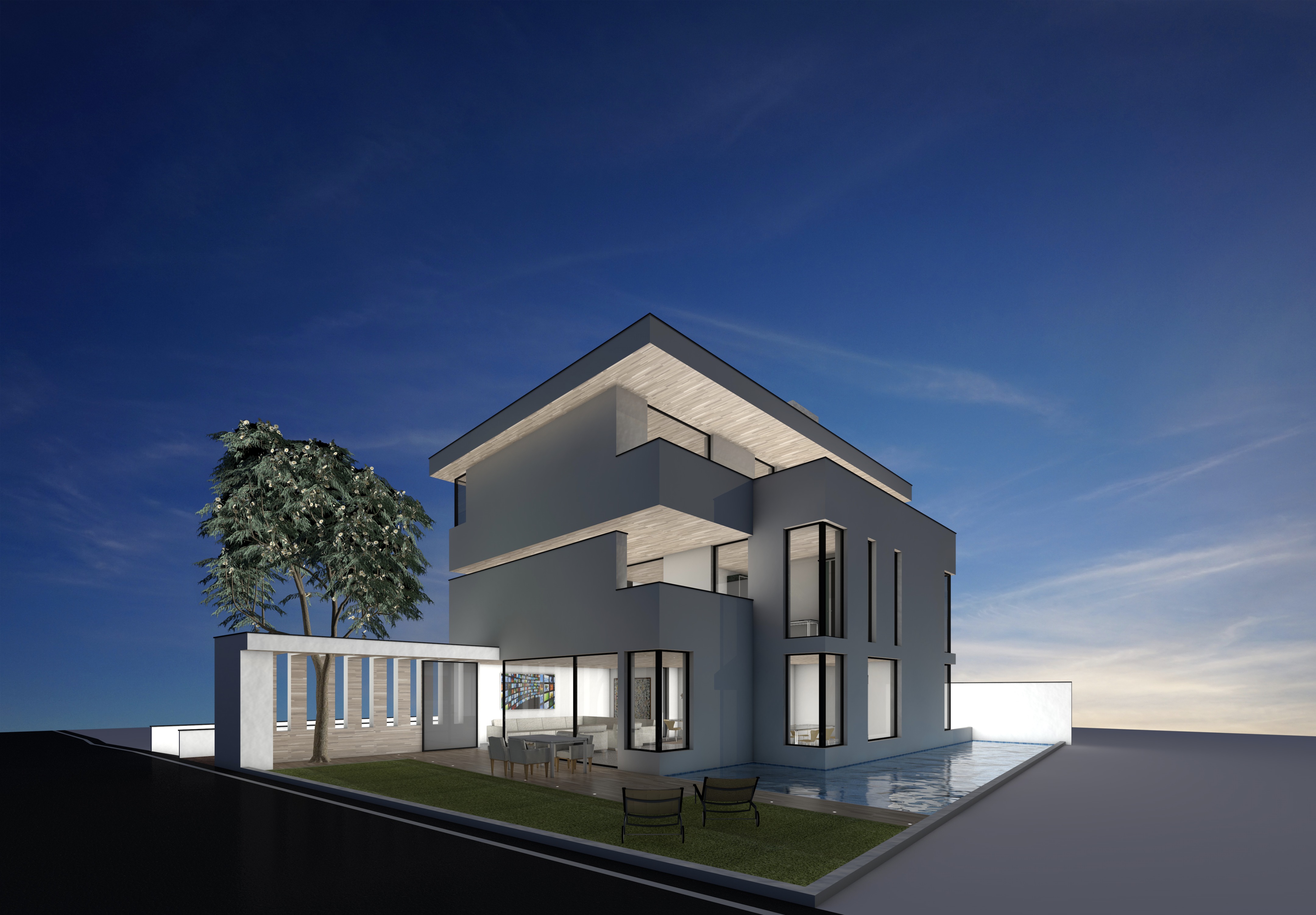 2016 年未实现的城市独栋住宅设计——INNA 别墅-0