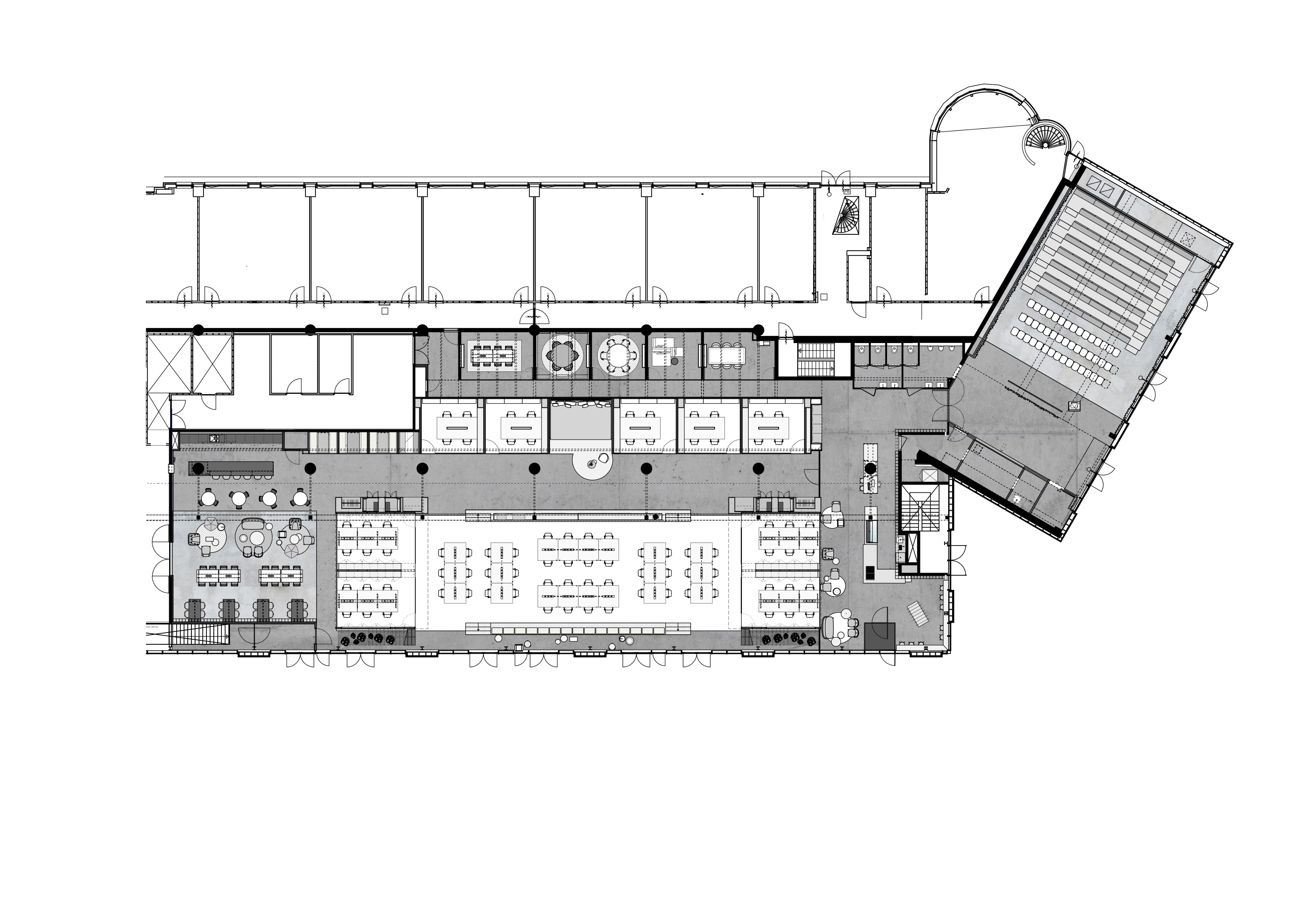 Amsterdam 地标建筑变身创意共享办公空间-42