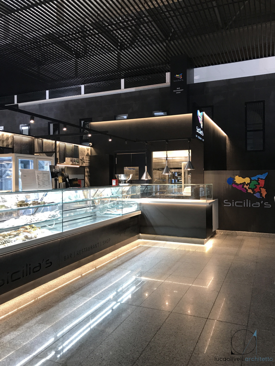 2017 年完成的西西里酒吧餐厅商店室内设计-7