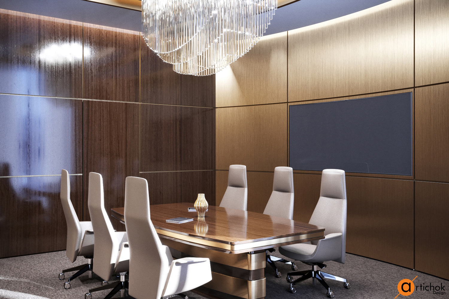 现代奢华办公空间设计-17