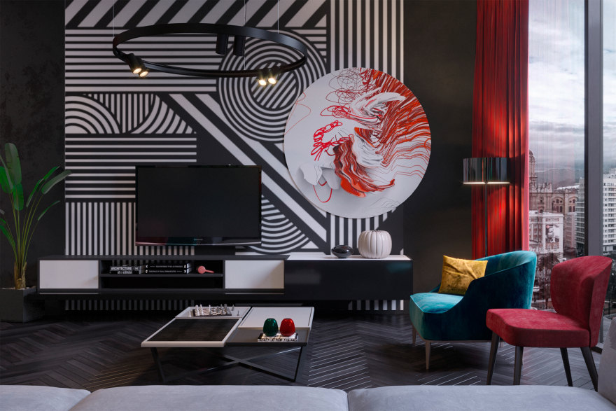 黑白对比的现代家居设计-2