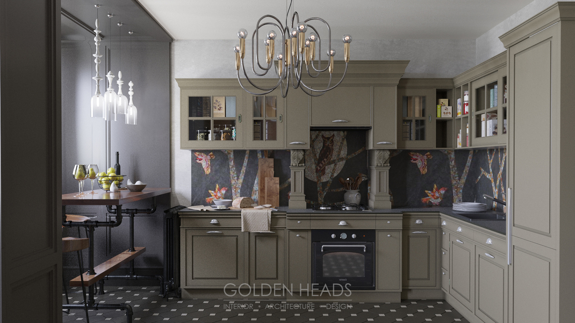 梦幻秋日林地，智慧猫头鹰的现代寓所-7