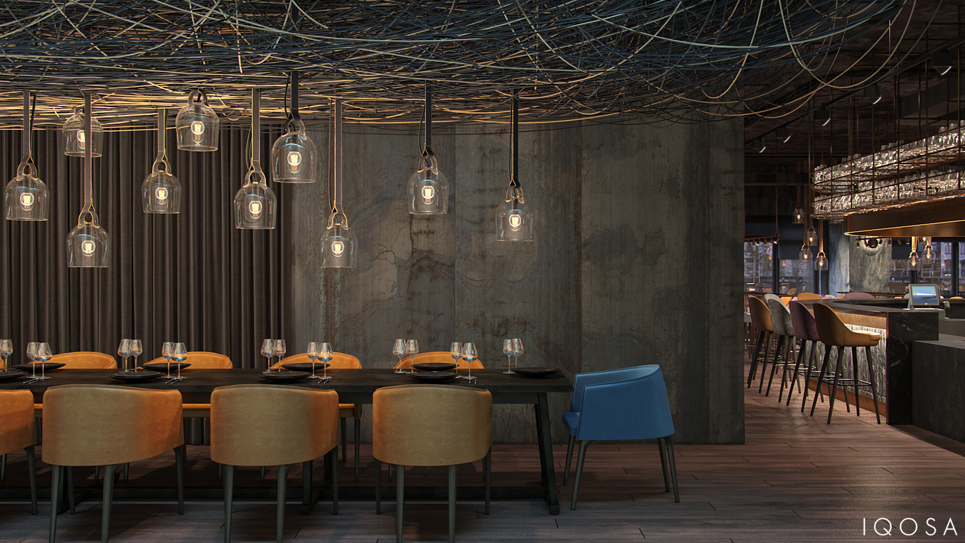 欧式高档餐厅 | 自然材料与精致设计的完美融合-17