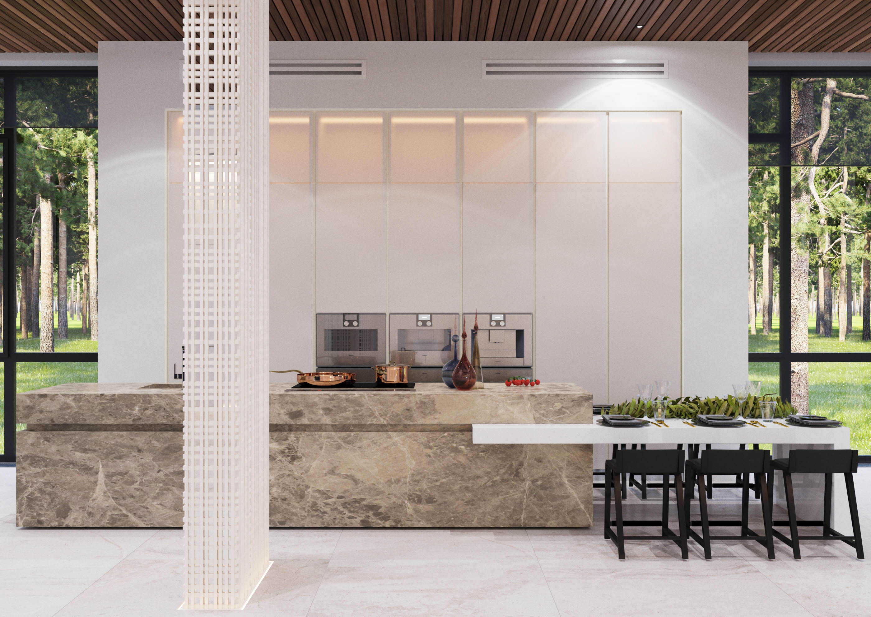 莫斯科乡村别墅 | 2017 年完工的单家庭住宅室内设计案例-30