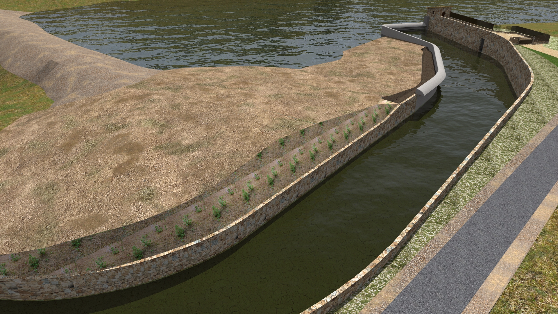 保护 Poggio dei Pini 大坝的景观规划-17