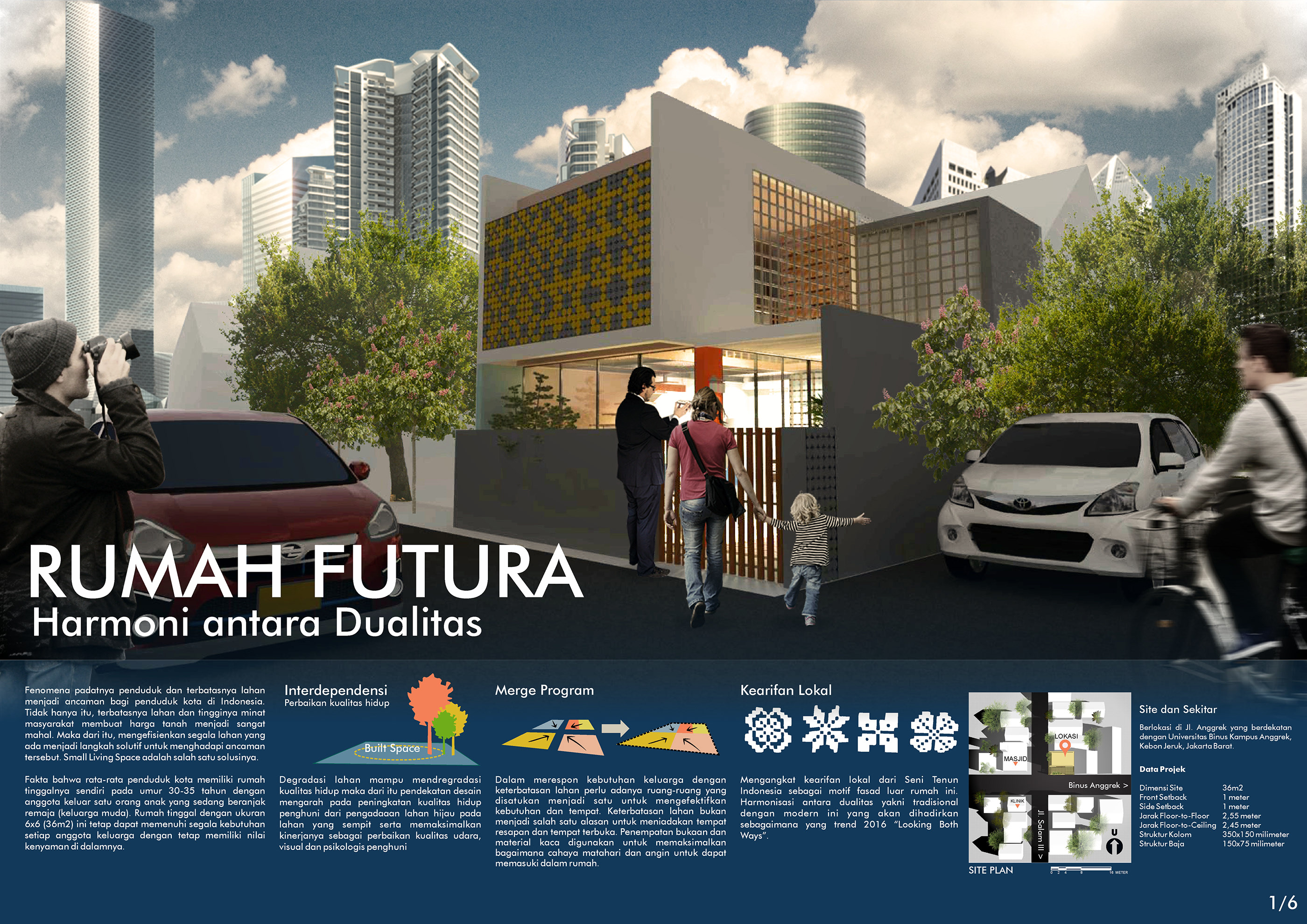 印尼高密度城市的小户型未来之家-1