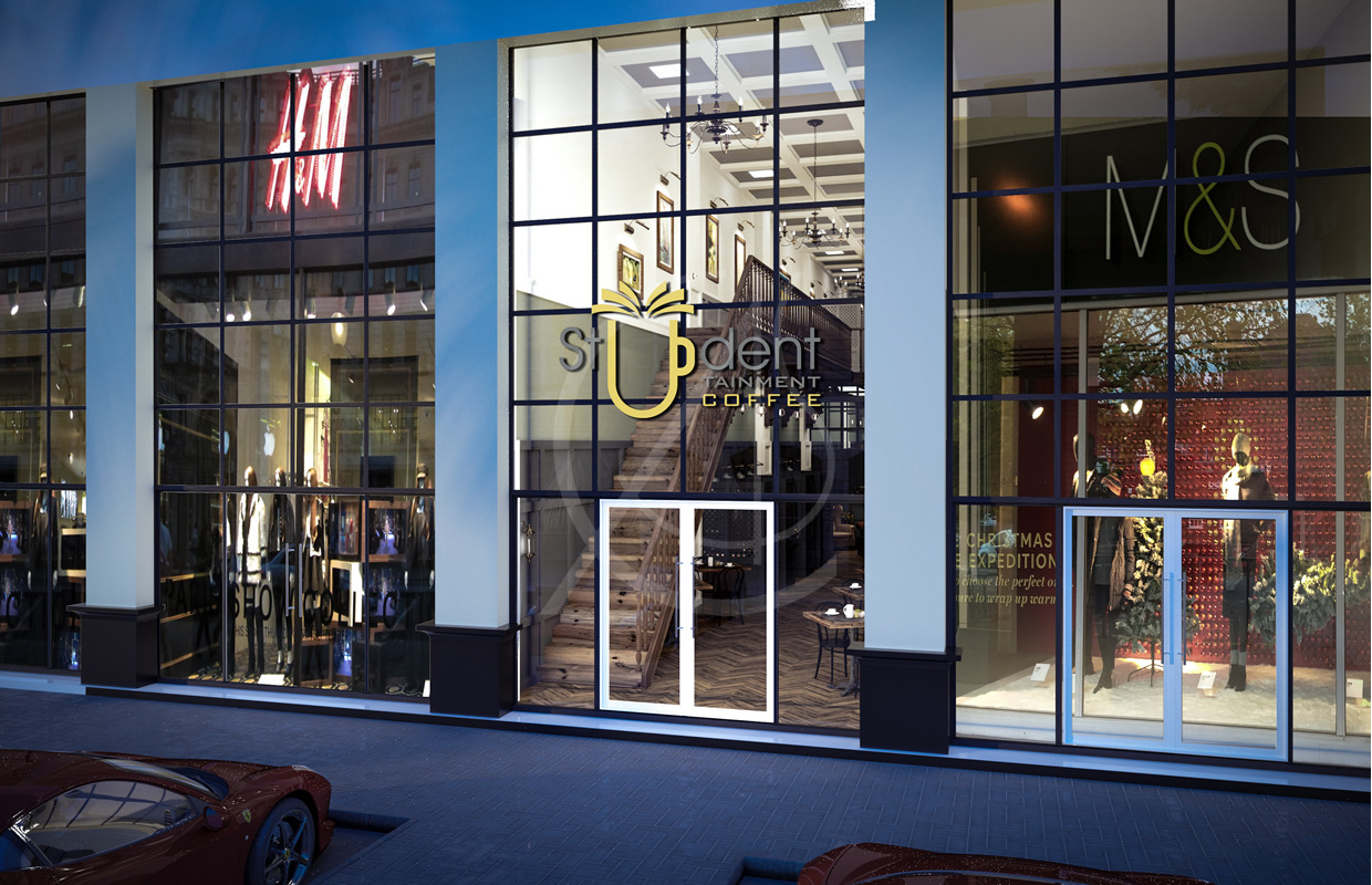 英伦风融合沙特文化，打造校园热点学生咖啡厅-35