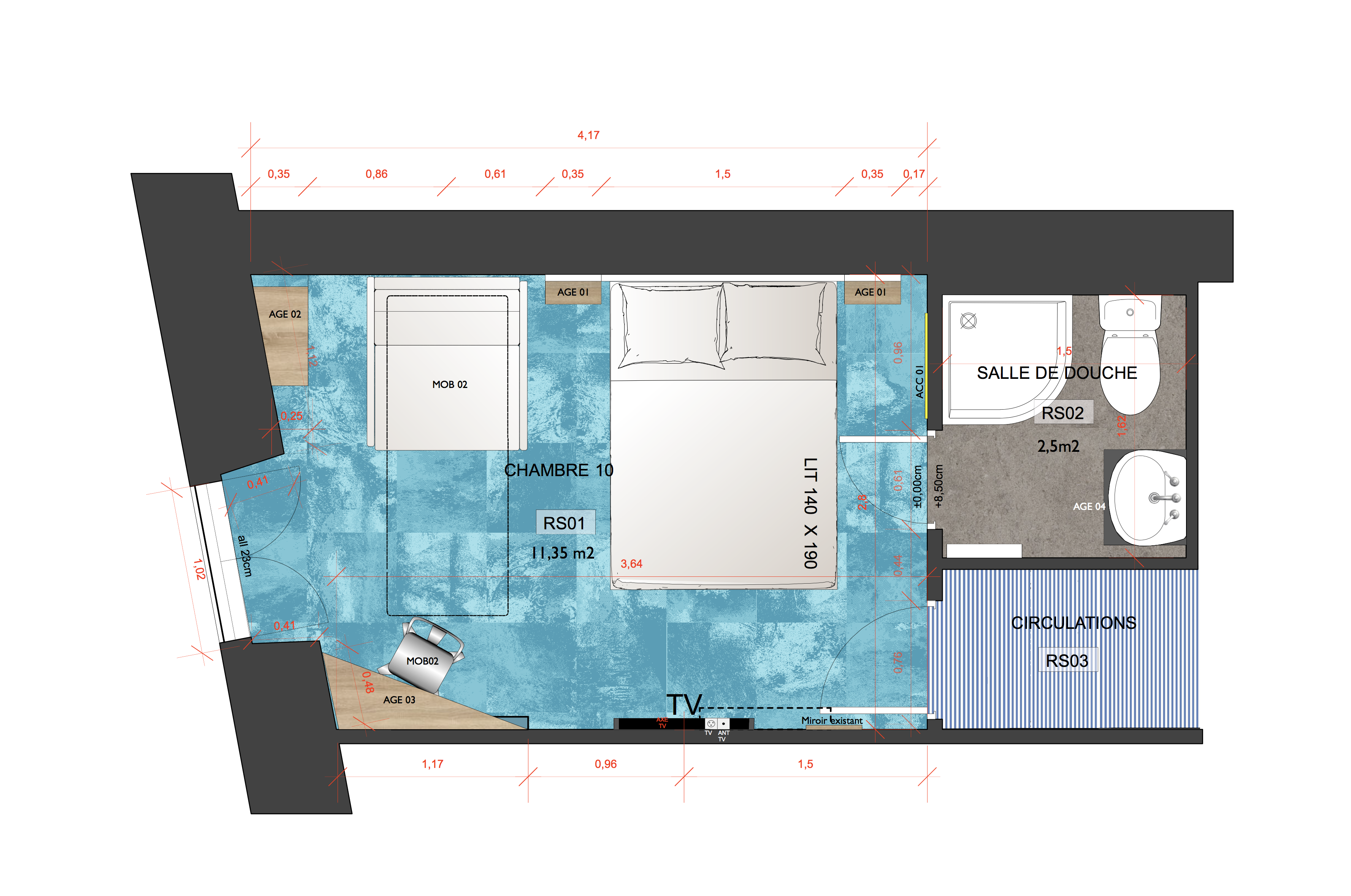 法式海滨酒店"Le Bord'O"的街头艺术风格室内设计-1