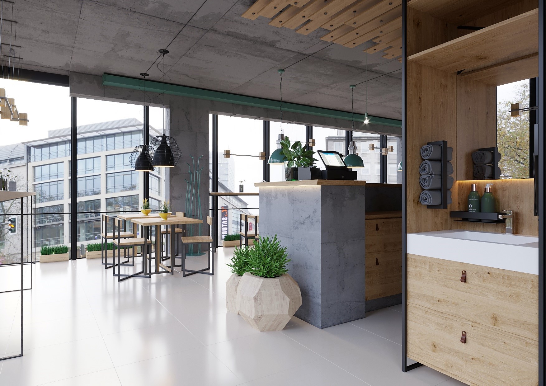 2018 简约风披萨咖啡厅设计-5