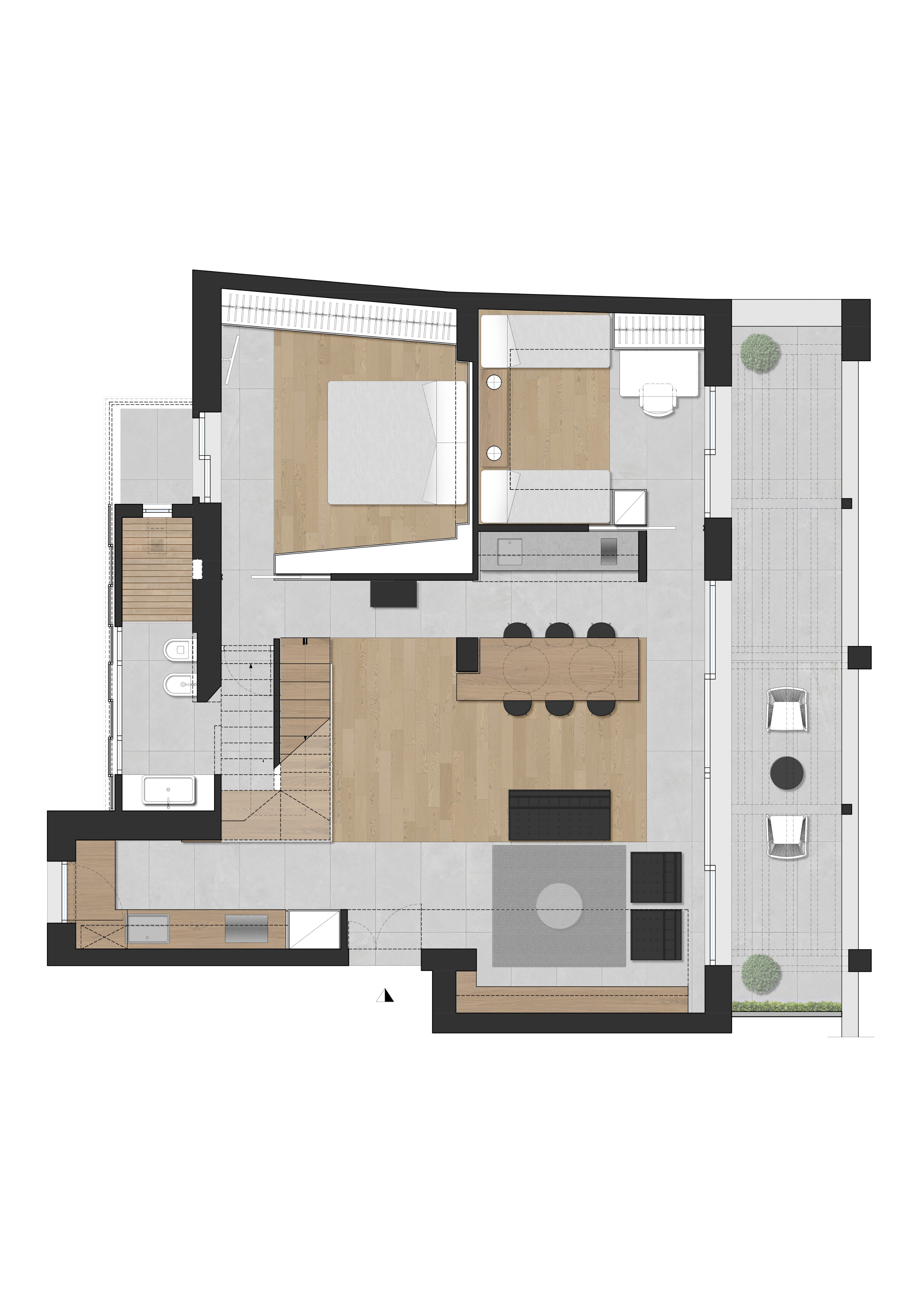 现代公寓中的传统东方元素——双厨房设计-23