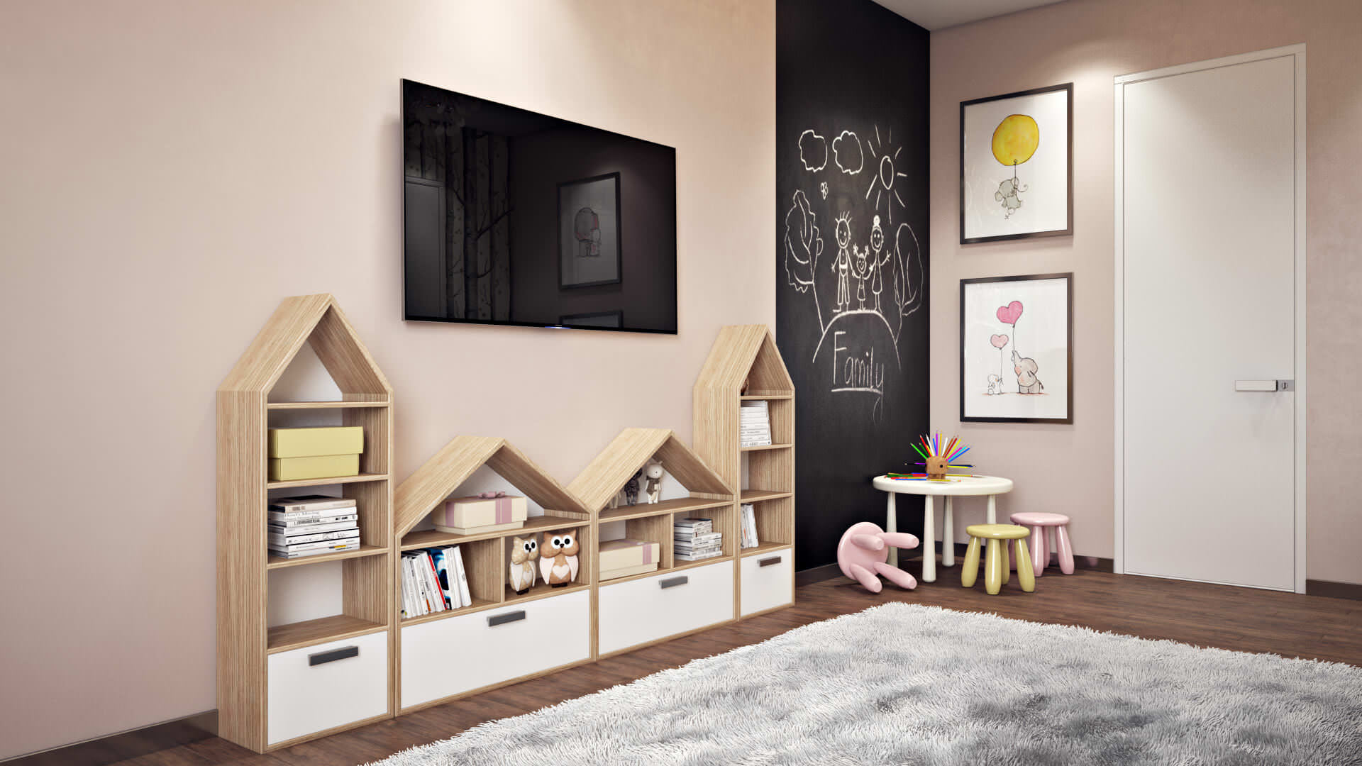 儿童卧室的 3D 建筑可视化魅力-5