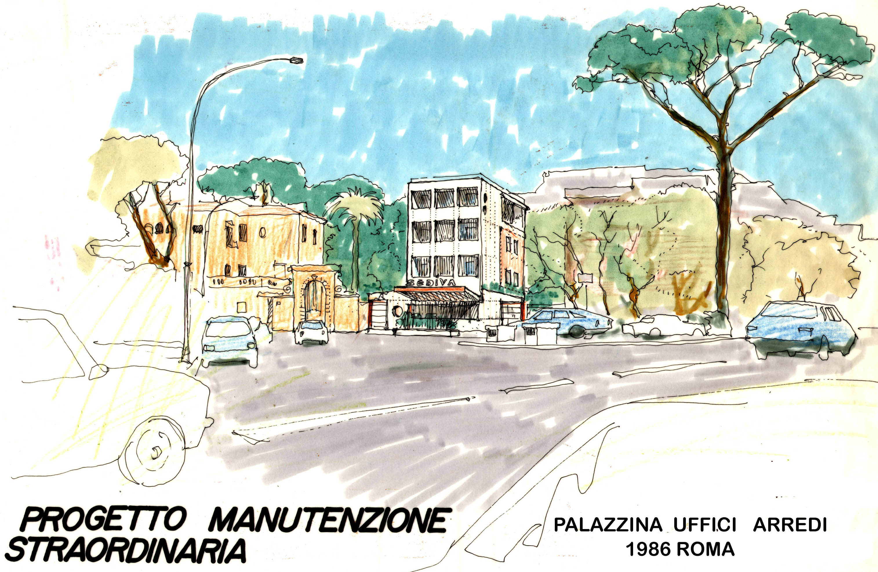 1986 年罗马办公建筑室内设计-1