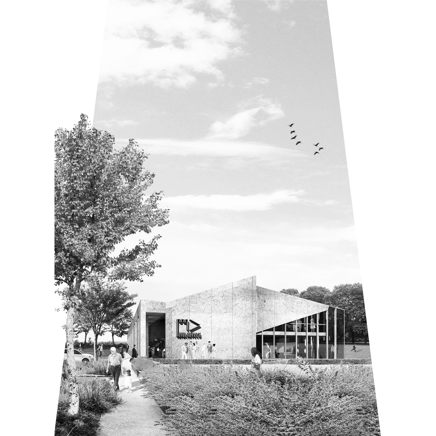 波洛尼亚“L 型”图书馆-0