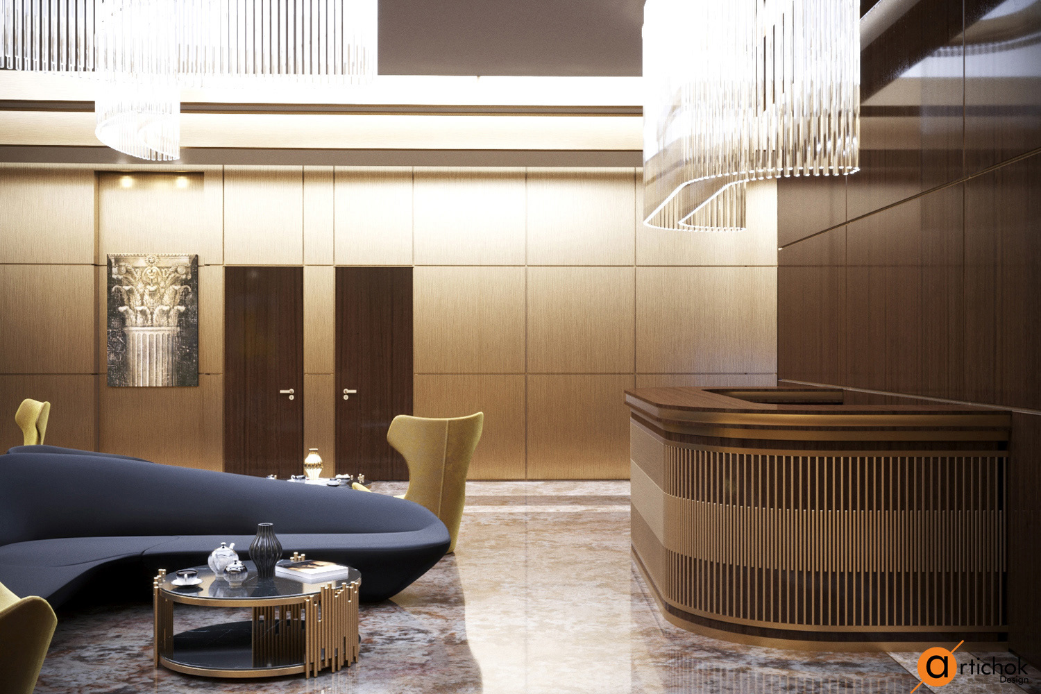 现代奢华办公空间设计-11